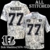 Camo Embroidered Bob Maddox Cincinnati Bengals #77 Stitched Jersey