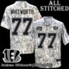 Camo Embroidered Andrew Whitworth Cincinnati Bengals #77 Stitched Jersey