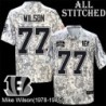 Camo Embroidered Mike Wilson Cincinnati Bengals #77 Stitched Jersey