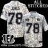 Camo Embroidered Willie Jones Cincinnati Bengals #78 Stitched Jersey