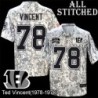 Camo Embroidered Ted Vincent Cincinnati Bengals #78 Stitched Jersey