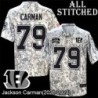 Camo Embroidered Jackson Carman Cincinnati Bengals #79 Stitched Jersey