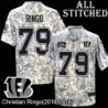 Camo Embroidered Christian Ringo Cincinnati Bengals #79 Stitched Jersey
