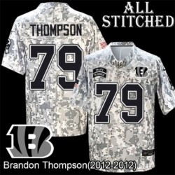 Camo Embroidered Brandon Thompson Cincinnati Bengals #79 Stitched Jersey