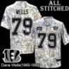 Camo Embroidered Dana Wells Cincinnati Bengals #79 Stitched Jersey