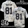 Camo Embroidered Jermaine Burton Cincinnati Bengals #81 Stitched Jersey