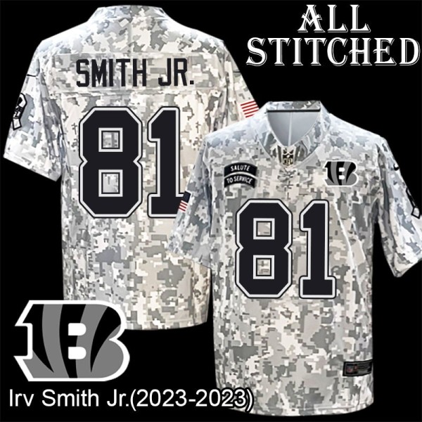 Camo Embroidered Irv Smith Jr. Cincinnati Bengals #81 Stitched Jersey