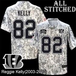 Camo Embroidered Reggie Kelly Cincinnati Bengals #82 Stitched Jersey