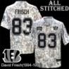 Camo Embroidered David Frisch Cincinnati Bengals #83 Stitched Jersey