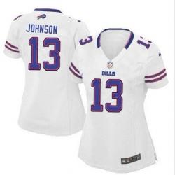 JOHNSON Buffalo #13 Womens Football Jersey - Steve Johnson Womens Football Jersey (White)_Free Shipping