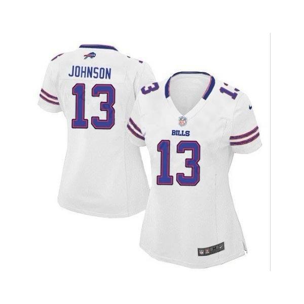 JOHNSON Buffalo #13 Womens Football Jersey - Steve Johnson Womens Football Jersey (White)_Free Shipping