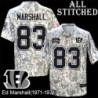 Camo Embroidered Ed Marshall Cincinnati Bengals #83 Stitched Jersey