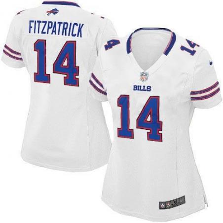 FITZPATRICK Buffalo #14 Womens Football Jersey - Ryan Fitzpatrick Womens Football Jersey (White)_Free Shipping