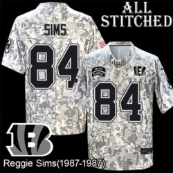 Camo Embroidered Reggie Sims Cincinnati Bengals #84 Stitched Jersey