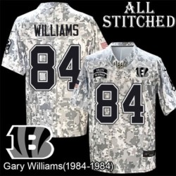 Camo Embroidered Gary Williams Cincinnati Bengals #84 Stitched Jersey