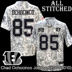 Camo Embroidered Chad Johnson Cincinnati Bengals #85 Stitched Jersey