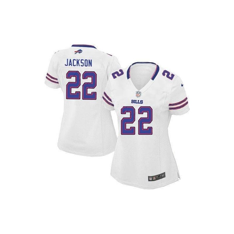 JACKSON Buffalo #22 Womens Football Jersey - Fred Jackson Womens Football Jersey (White)_Free Shipping