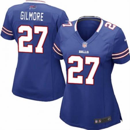 GILMORE Buffalo #27 Womens Football Jersey - Stephon Gilmore Womens Football Jersey (Blue)_Free Shipping
