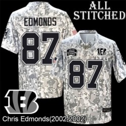 Camo Embroidered Chris Edmonds Cincinnati Bengals #87 Stitched Jersey