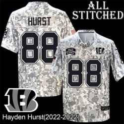 Camo Embroidered Hayden Hurst Cincinnati Bengals #88 Stitched Jersey