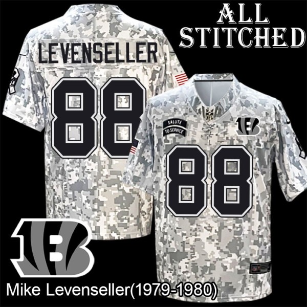 Camo Embroidered Mike Levenseller Cincinnati Bengals #88 Stitched Jersey