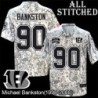Camo Embroidered Michael Bankston Cincinnati Bengals #90 Stitched Jersey