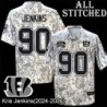 Camo Embroidered Kris Jenkins Cincinnati Bengals #90 Stitched Jersey