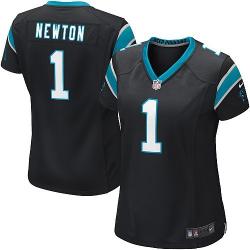 NEWTON Carolina #1 Womens Football Jersey - Cam Newton Womens Football Jersey (Black)_Free Shipping