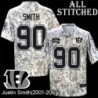 Camo Embroidered Justin Smith Cincinnati Bengals #90 Stitched Jersey