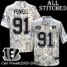 Camo Embroidered Carl Powell Cincinnati Bengals #91 Stitched Jersey