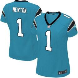 NEWTON Carolina #1 Womens Football Jersey - Cam Newton Womens Football Jersey (Blue)_Free Shipping