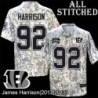 Camo Embroidered James Harrison Cincinnati Bengals #92 Stitched Jersey