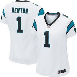 NEWTON Carolina #1 Womens Football Jersey - Cam Newton Womens Football Jersey (White)_Free Shipping