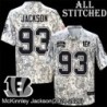 Camo Embroidered McKinnley Jackson Cincinnati Bengals #93 Stitched Jersey