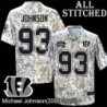 Camo Embroidered Michael Johnson Cincinnati Bengals #93 Stitched Jersey