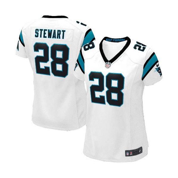 STEWART Carolina #28 Womens Football Jersey - Jonathan Stewart Womens Football Jersey (White)_Free Shipping