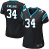 WILLIAMS Carolina #34 Womens Football Jersey - DeAngelo Williams Womens Football Jersey (Black)_Free Shipping