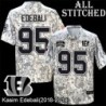 Camo Embroidered Kasim Edebali Cincinnati Bengals #95 Stitched Jersey