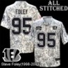 Camo Embroidered Steve Foley Cincinnati Bengals #95 Stitched Jersey