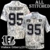 Camo Embroidered Wallace Gilberry Cincinnati Bengals #95 Stitched Jersey