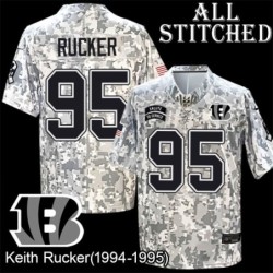 Camo Embroidered Keith Rucker Cincinnati Bengals #95 Stitched Jersey