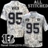 Camo Embroidered Renell Wren Cincinnati Bengals #95 Stitched Jersey
