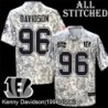 Camo Embroidered Kenny Davidson Cincinnati Bengals #96 Stitched Jersey