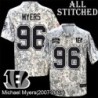Camo Embroidered Michael Myers Cincinnati Bengals #96 Stitched Jersey
