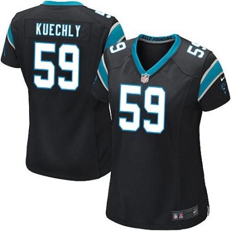 KUECHLY Carolina #59 Womens Football Jersey - Luck Kuechly Womens Football Jersey (Black)_Free Shipping