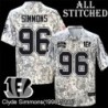 Camo Embroidered Clyde Simmons Cincinnati Bengals #96 Stitched Jersey