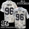 Camo Embroidered Shaun Smith Cincinnati Bengals #96 Stitched Jersey
