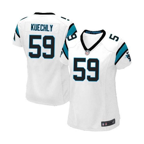 KUECHLY Carolina #59 Womens Football Jersey - Luke Kuechly Womens Football Jersey (White)_Free Shipping
