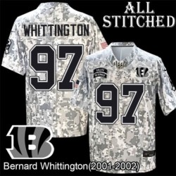 Camo Embroidered Bernard Whittington Cincinnati Bengals #97 Stitched Jersey