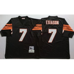 Black Cincinnati Bengals #7 Boomer Esiason 1988 Throwback Jersey